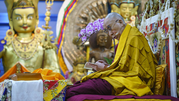 Его Святейшество Далай-лама в заключительный день учений в Дхарамсале. Фото: Тензин Чойджор (офис ЕСДЛ)