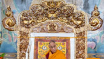 Седьмой день учений Далай-ламы по ламриму в монастыре Сера Чже