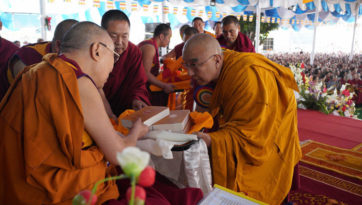 Далай-лама принял участие в праздновании Ганден Нгамчо