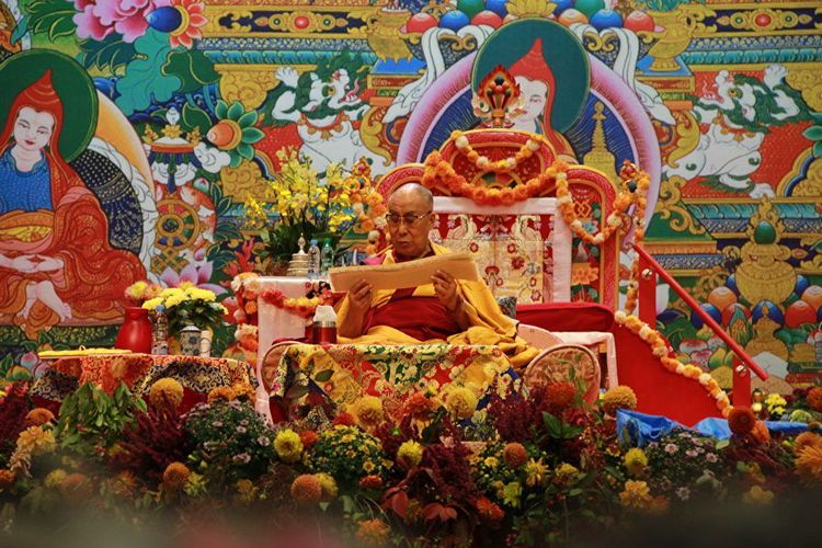 Далай-лама проводит учения для буддистов из России и стран Балтии в Риге 23–25 сентября 2017 года. © РИА Новости / Ольга Липич.