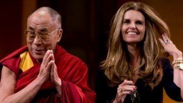 Мария Шрайвер беседует с Далай-ламой